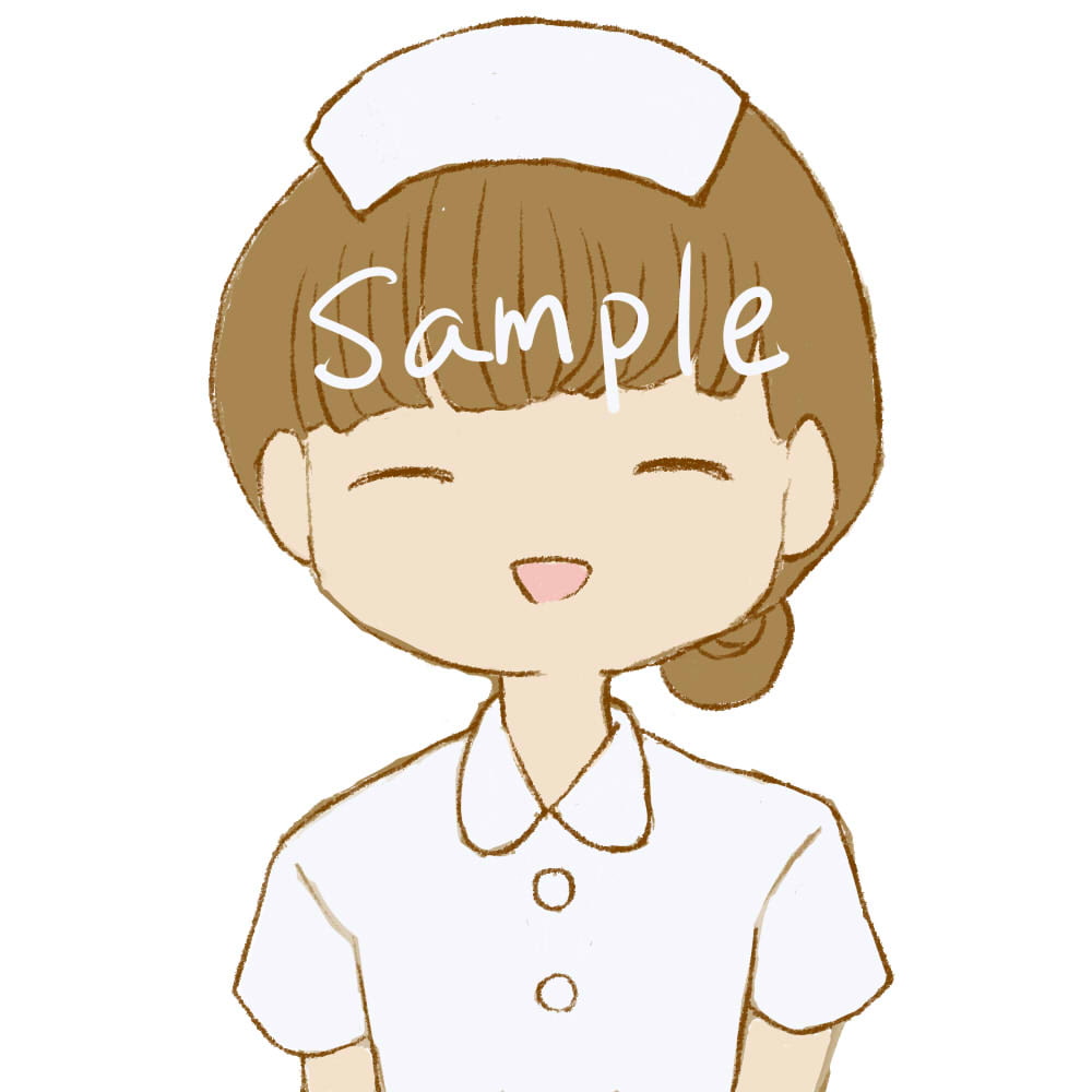 【商用利用OK】看護師女の子イラスト/表情6つ