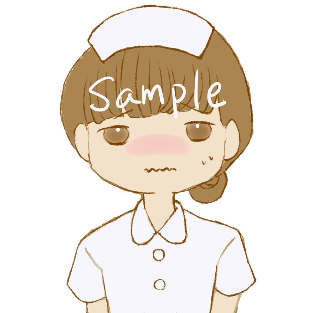 【商用利用OK】看護師女の子イラスト/表情6つ