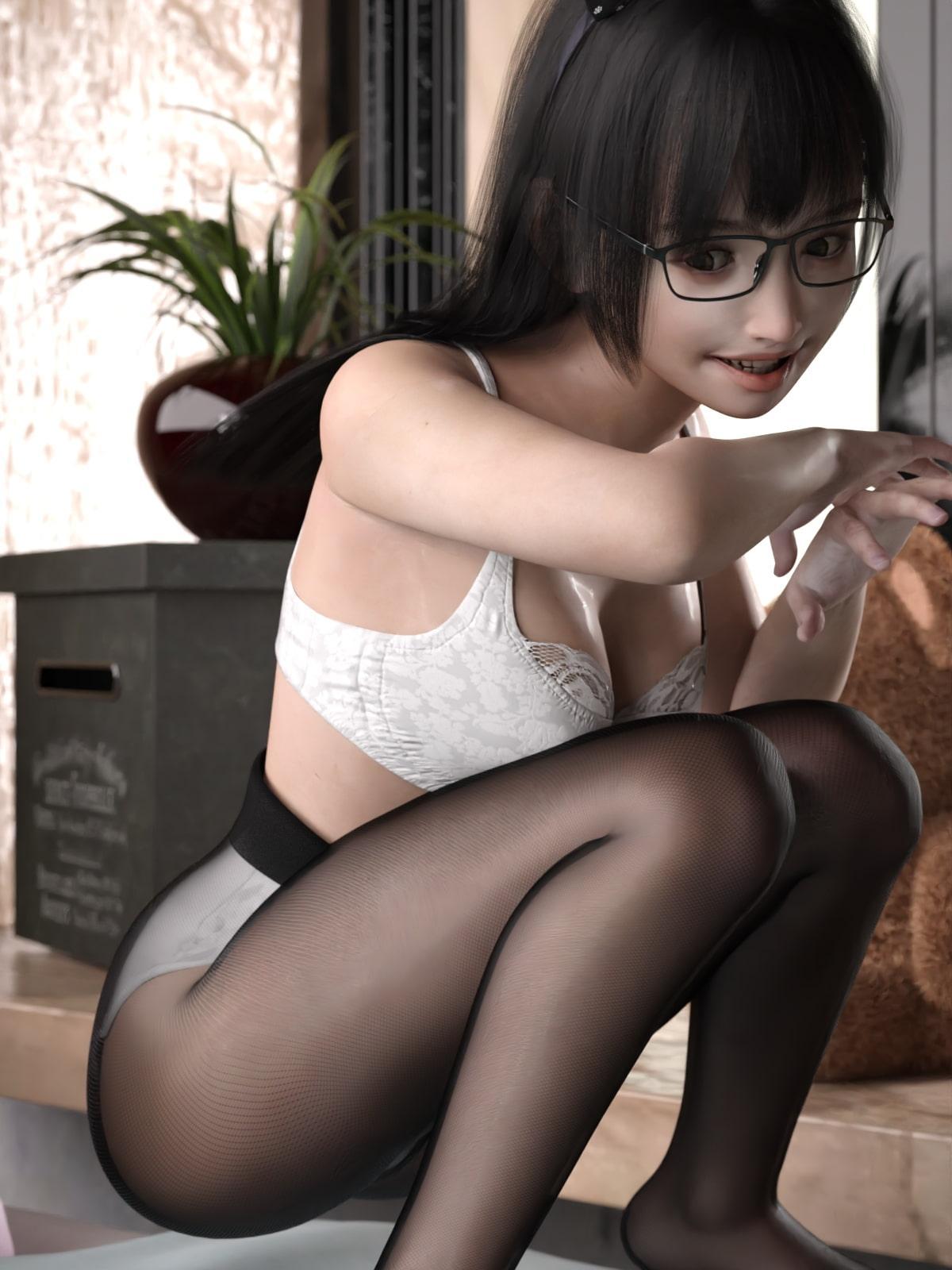 タイツ越しのパンツ2