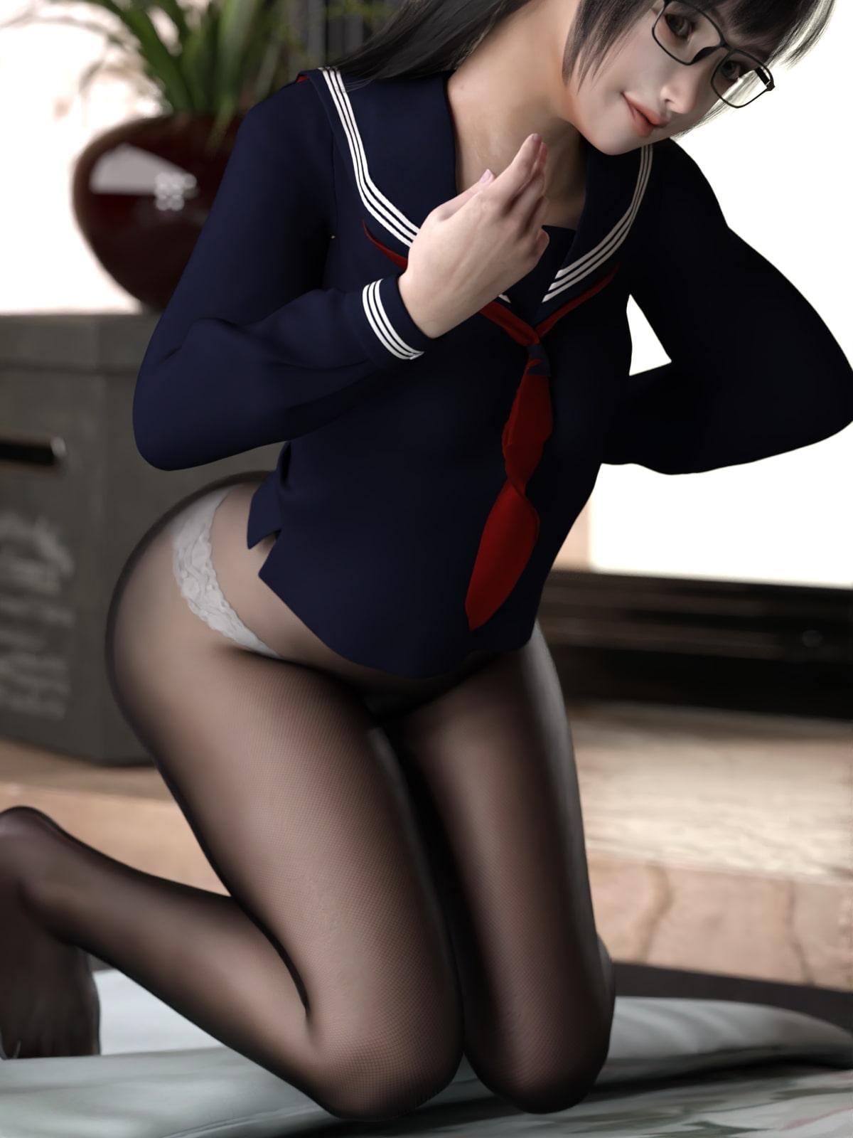 タイツ越しのパンツ2