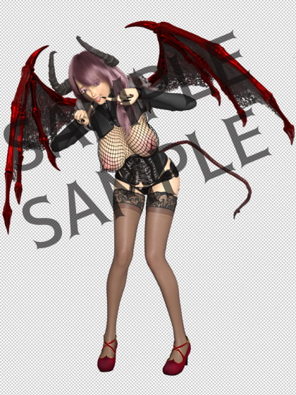 素材屋☆歌う宝石箱☆画像素材(サキュバス&エルダーサキュバス)