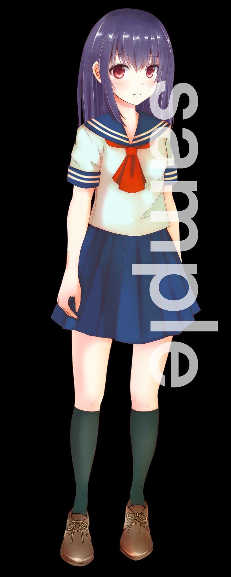 制服の女の子立ち絵19