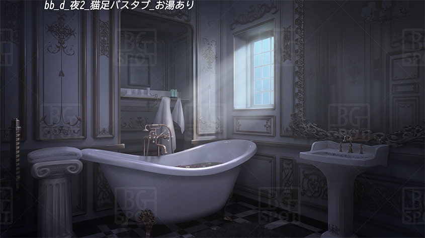 BG_豪華な部屋のトイレ、時にお風呂、あるいは…