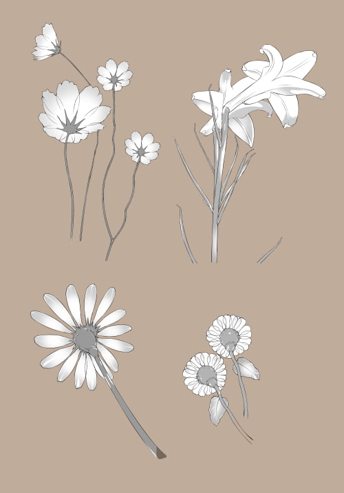 素材をどうぞ『花の裏側画像』