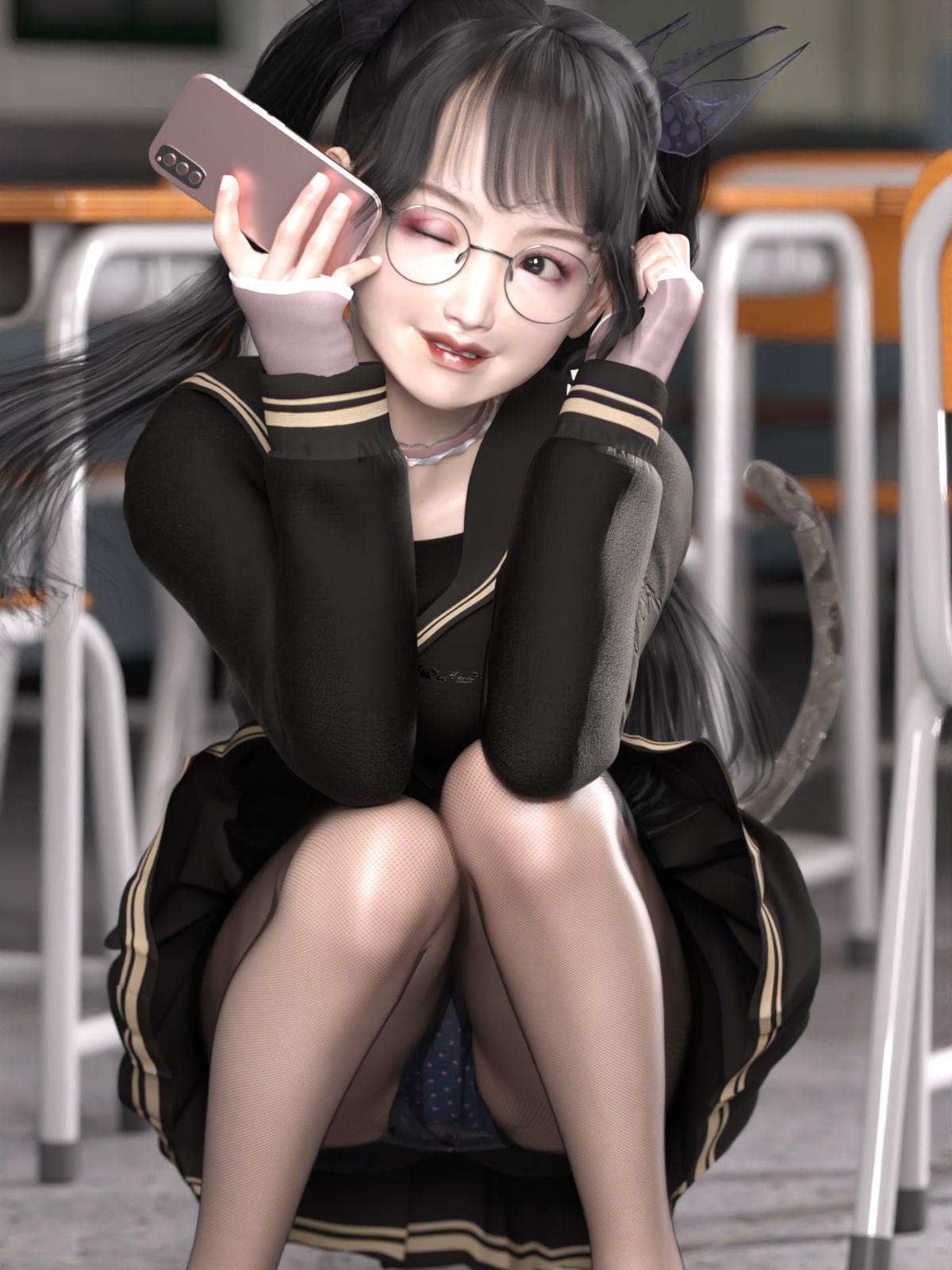 タイツ越しのパンツ3