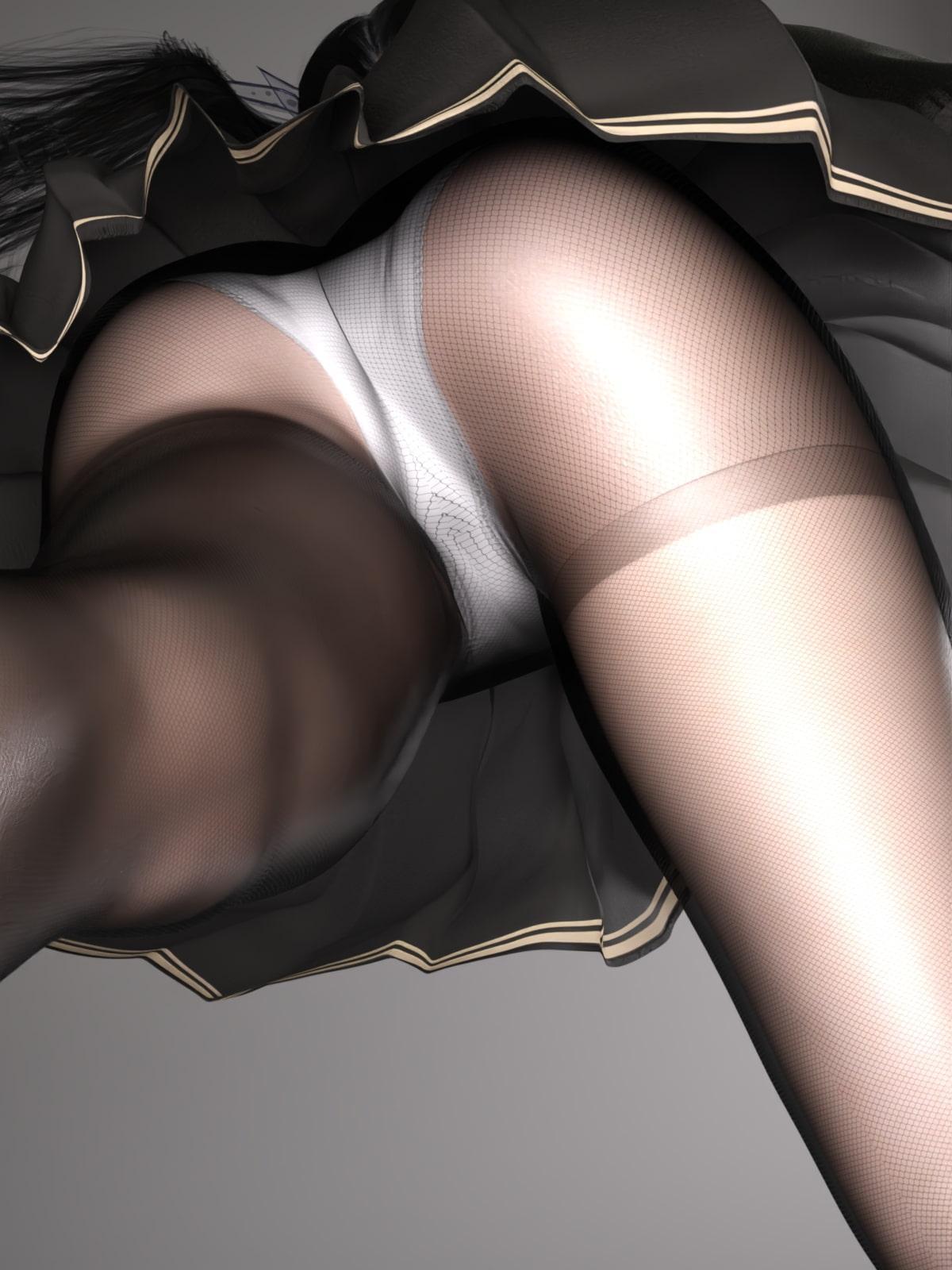 タイツ越しのパンツ3