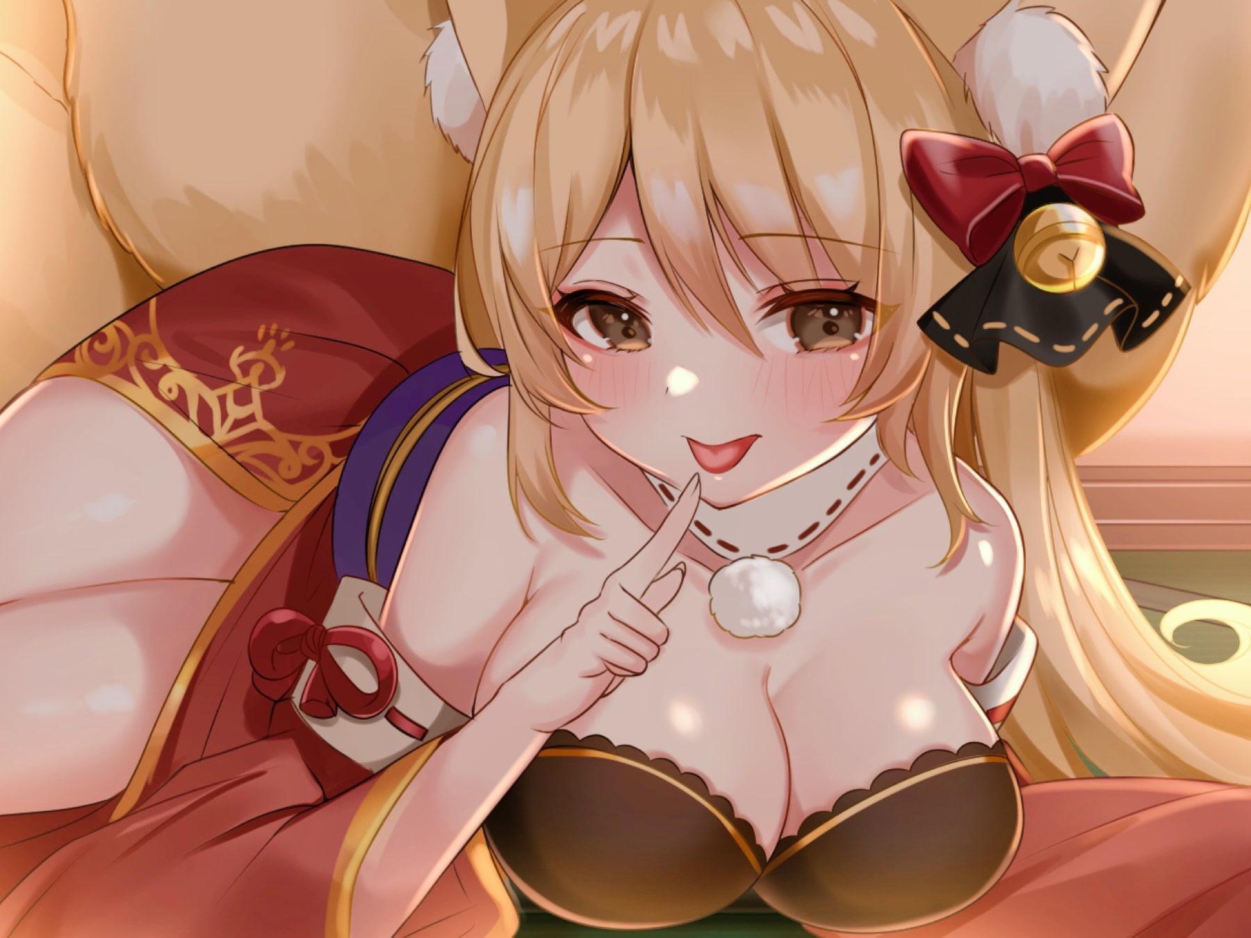 低音ボイスのお狐様はあなたの"精気"が欲しいようです～わらわと熱いひと時を過ごそうぞ...～【耳かき・ふわふわしっぽ・耳舐め】