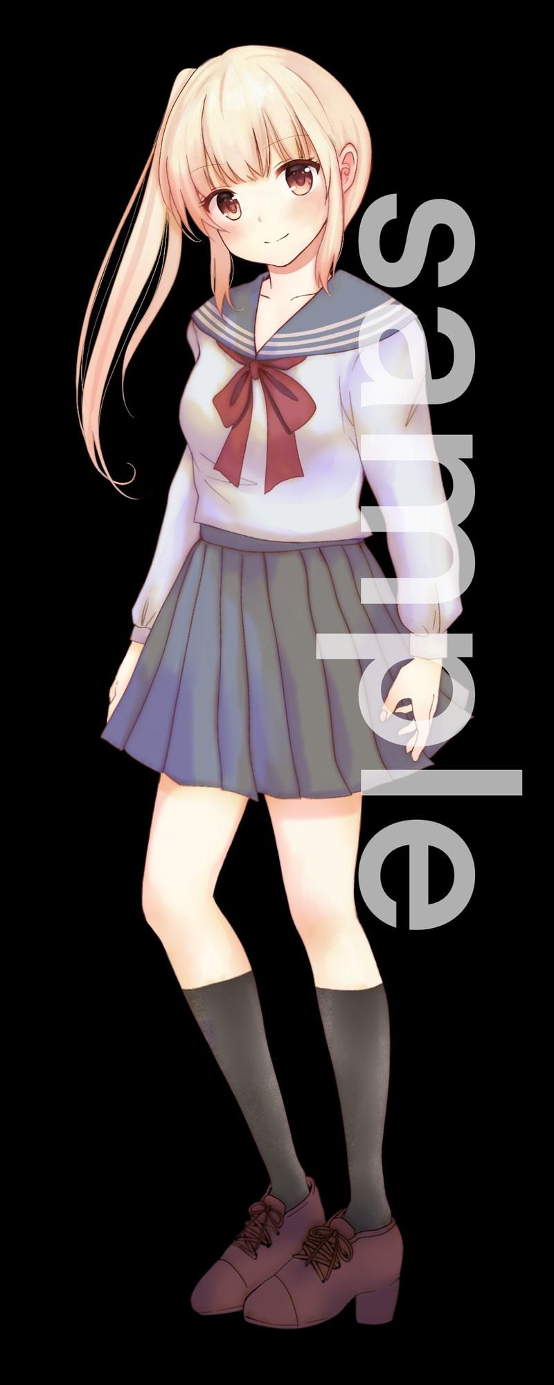 制服の女の子立ち絵20