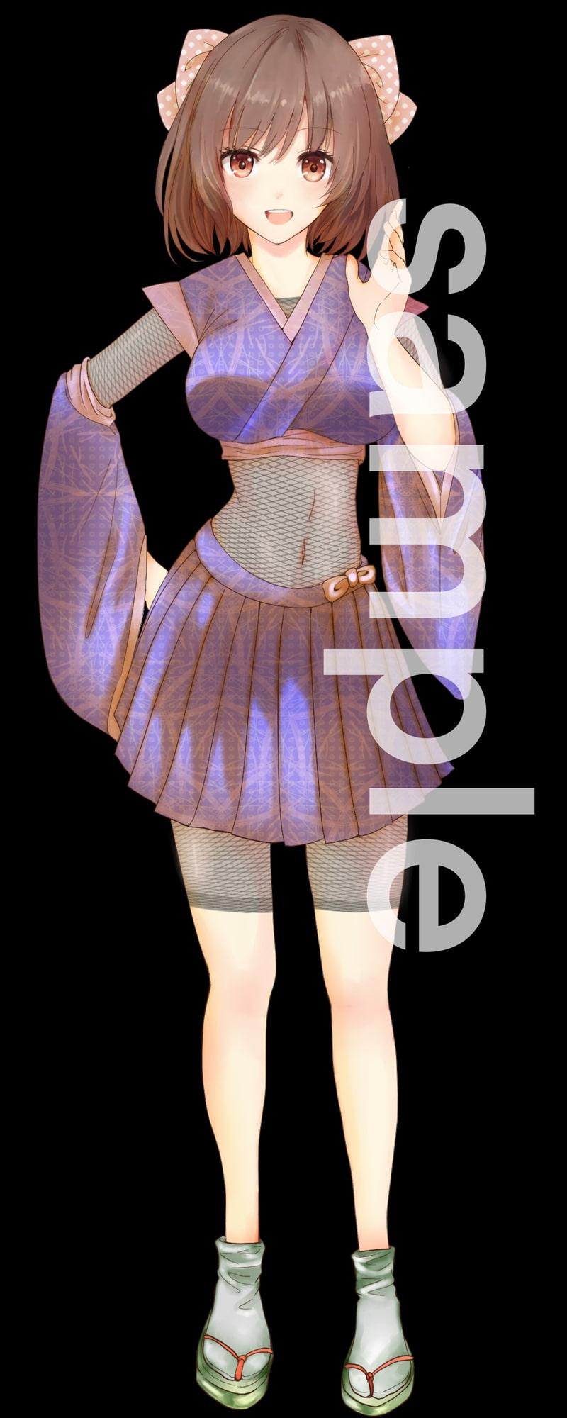 和装風の少女立ち絵4