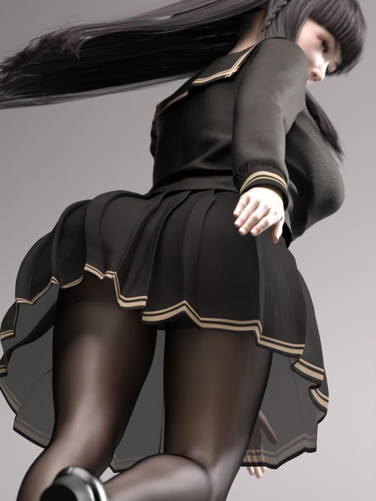 タイツ越しのパンツ4