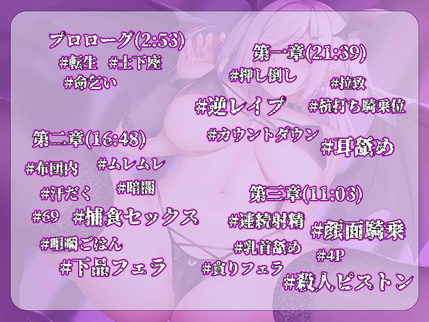 【逆レイプ】【耳舐め】『転生直後に淫魔に遭遇⁉︎〜サキュバスエンカウント〜』理不尽な性の暴力で性奴隷になっちゃった僕