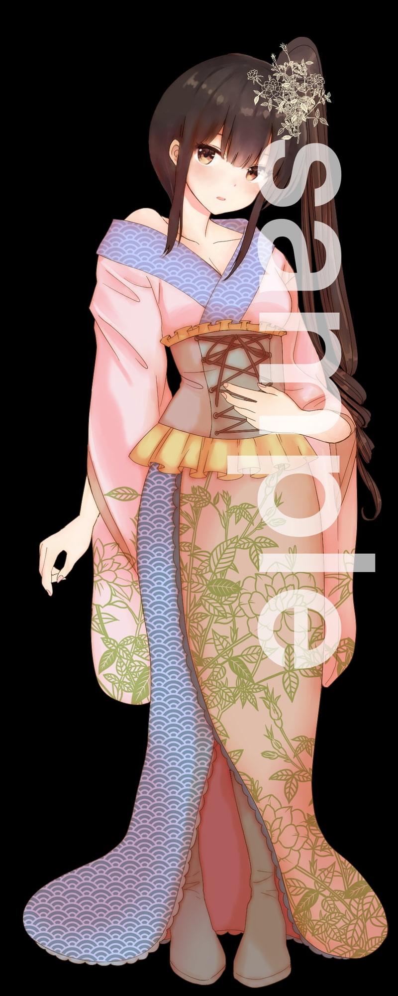 和装風の少女立ち絵5