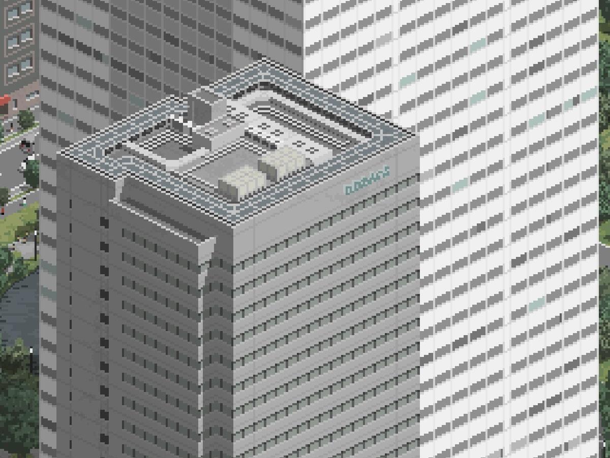 高密度オフィス街ビルセットA