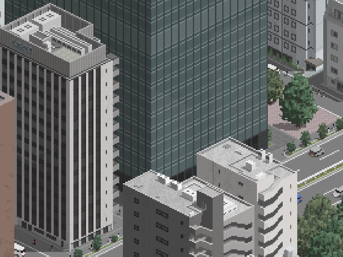 高密度オフィス街ビルセットA