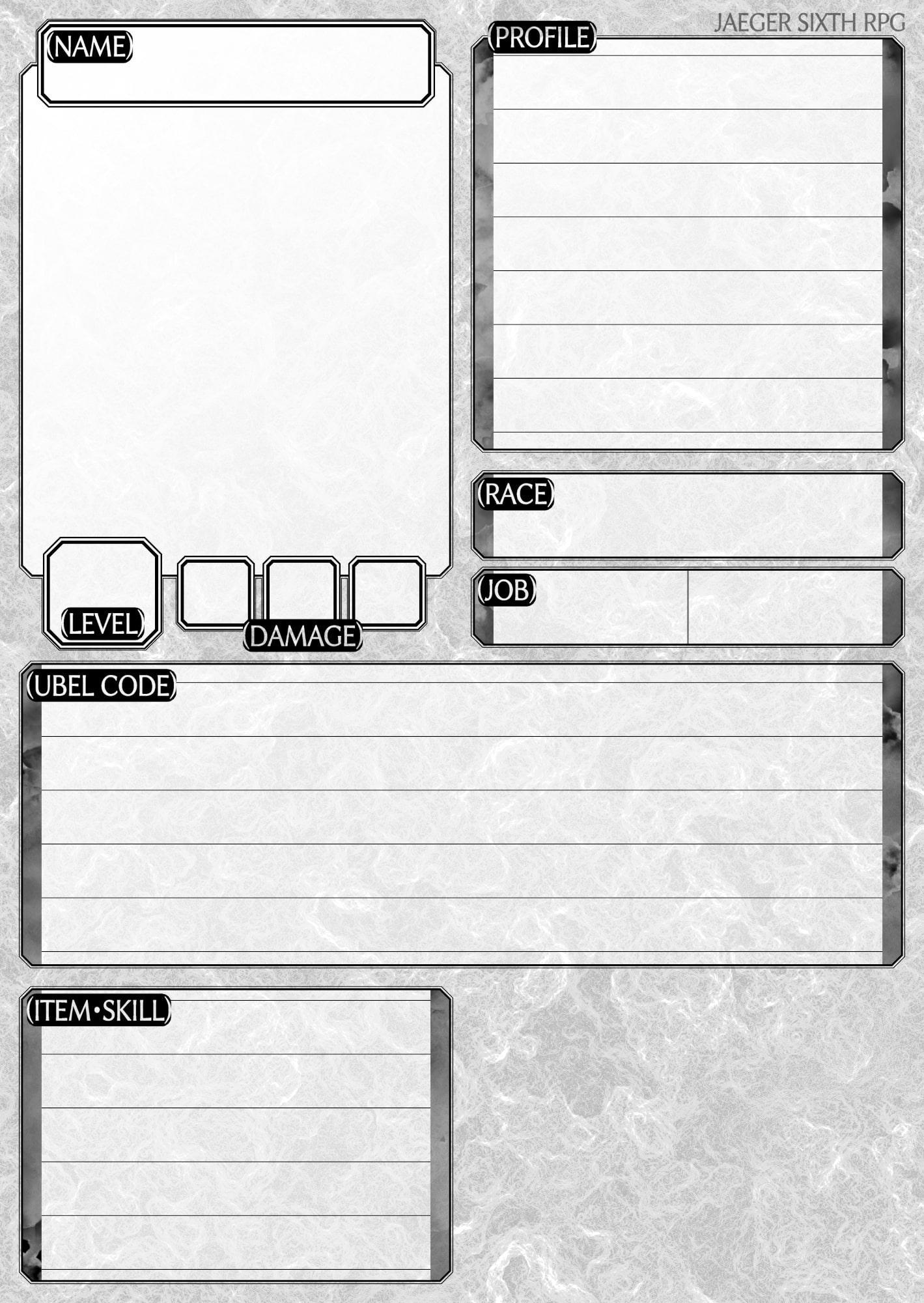 【ウイロウアウトロウ】第六猟兵TRPG同人サプリ