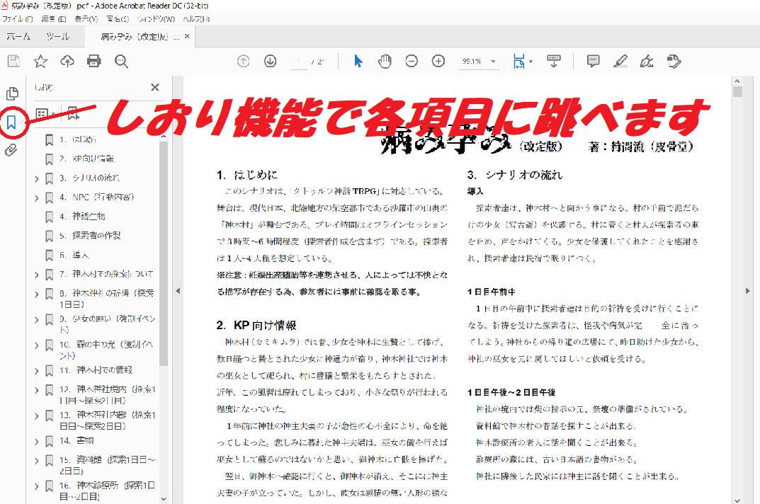 クトゥルフ神話TRPGシナリオ「病み孕み」
