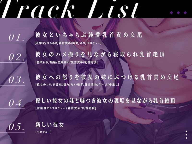 彼女との関係を壊した地雷女子に乳首責めされながら寝取られマゾ化調教