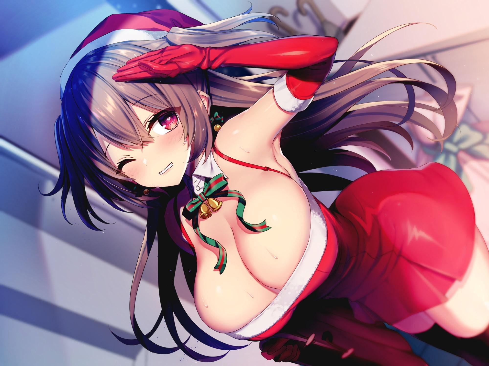 サンタコスのギャルJKと性なる夜の誘惑えっち