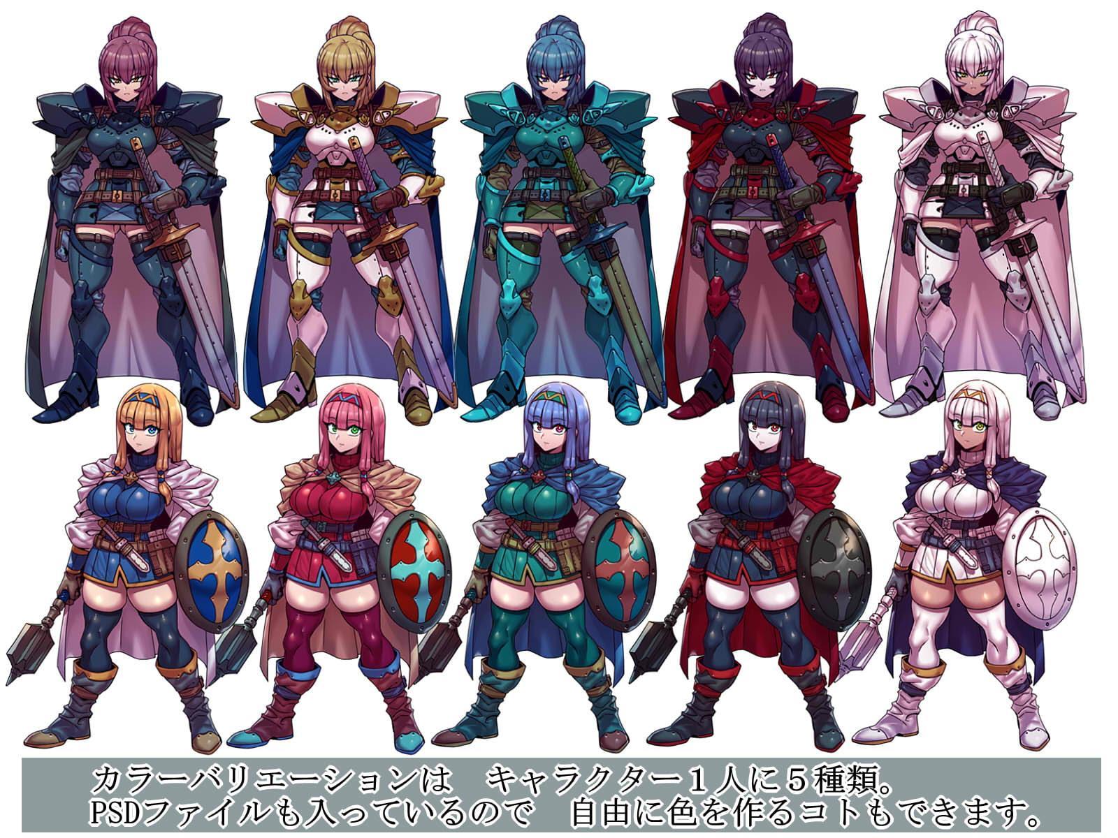 「月わにの・ゲームやその他に使えるグラフィック素材集」(ファンタジーキャラクター)