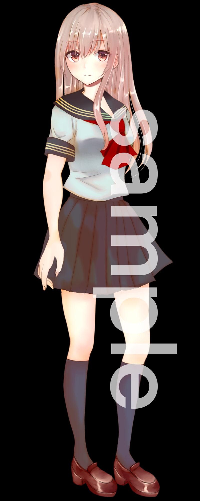 制服の女の子立ち絵22