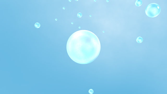 仮想のデスクトップ動画ー青いボール