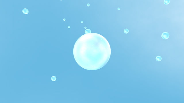 仮想のデスクトップ動画ー青いボール