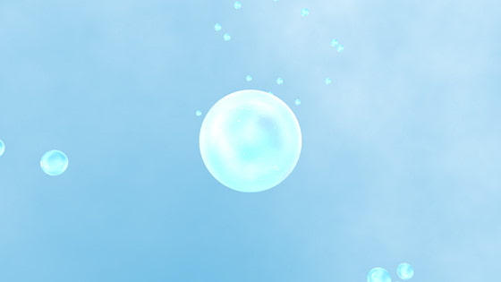 仮想のデスクトップ動画ー青いボール
