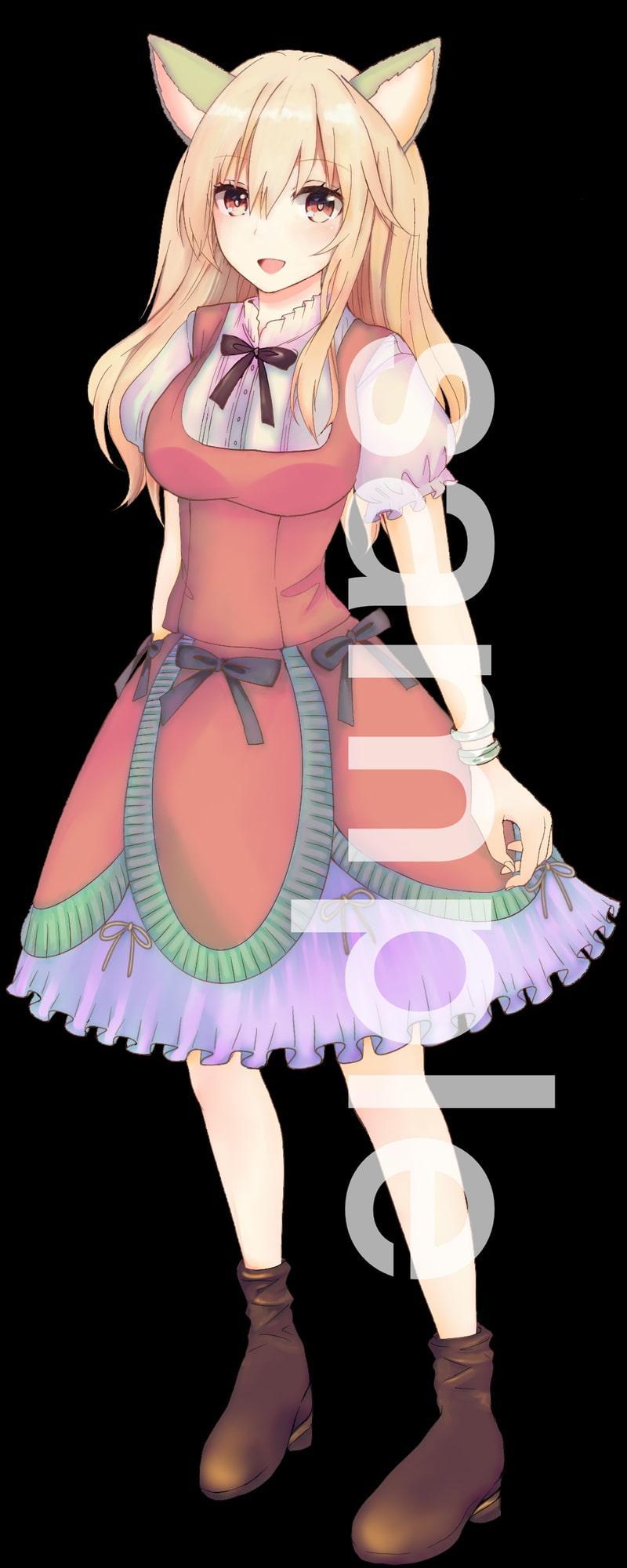 ネコ耳の女の子立ち絵4