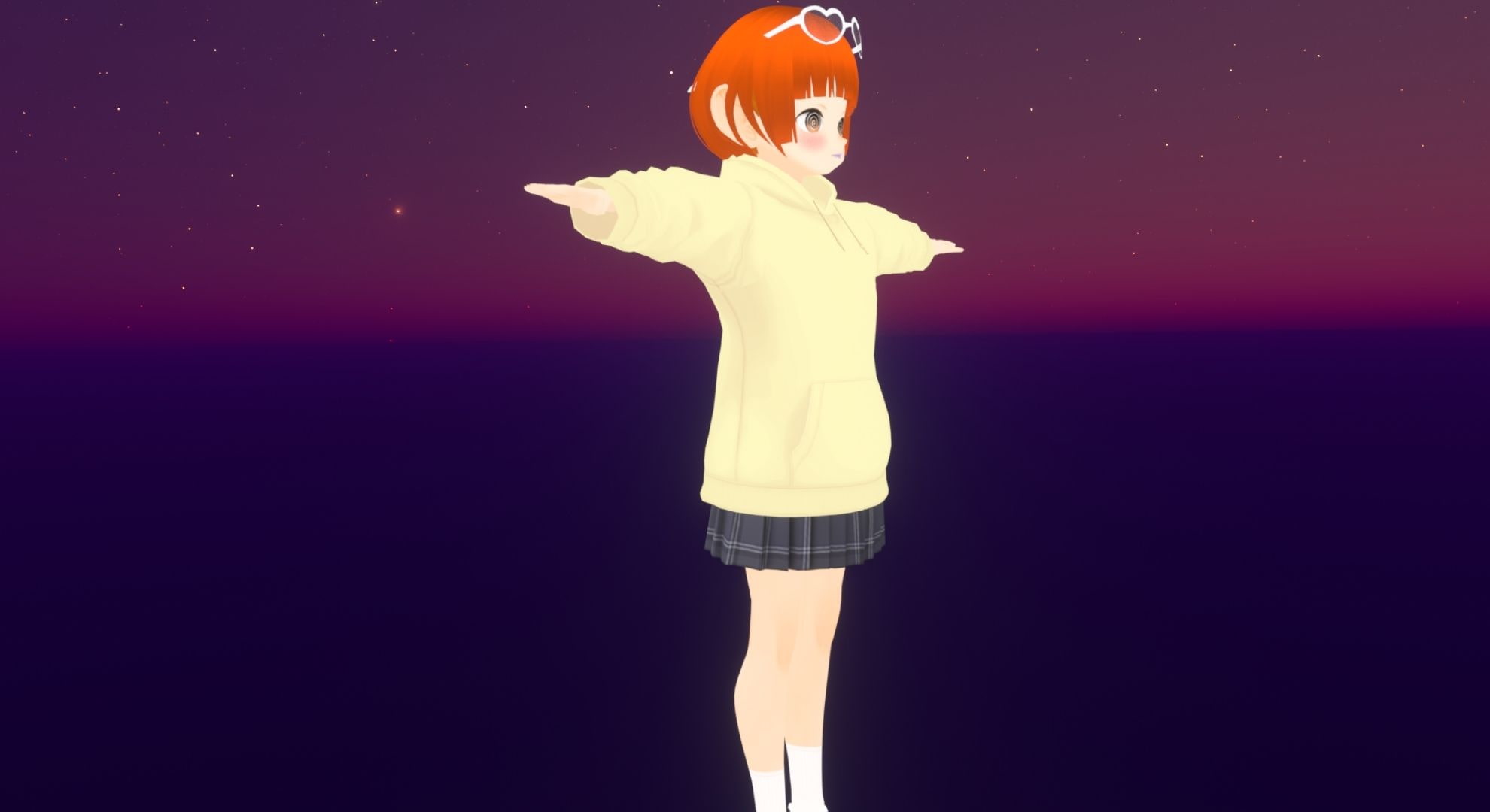 Vroid VRM cute anime girl character – Chika 3D model