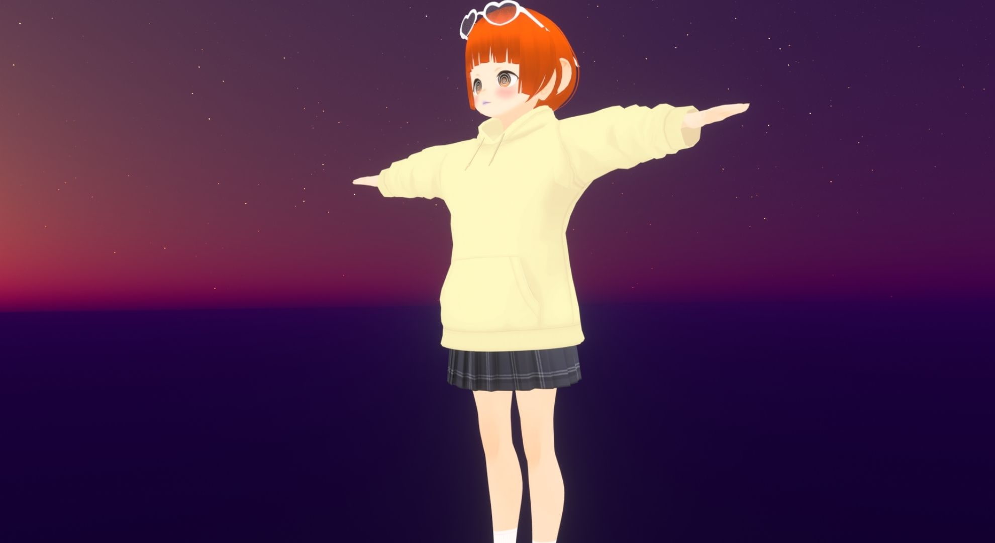 Vroid VRM cute anime girl character – Chika 3D model