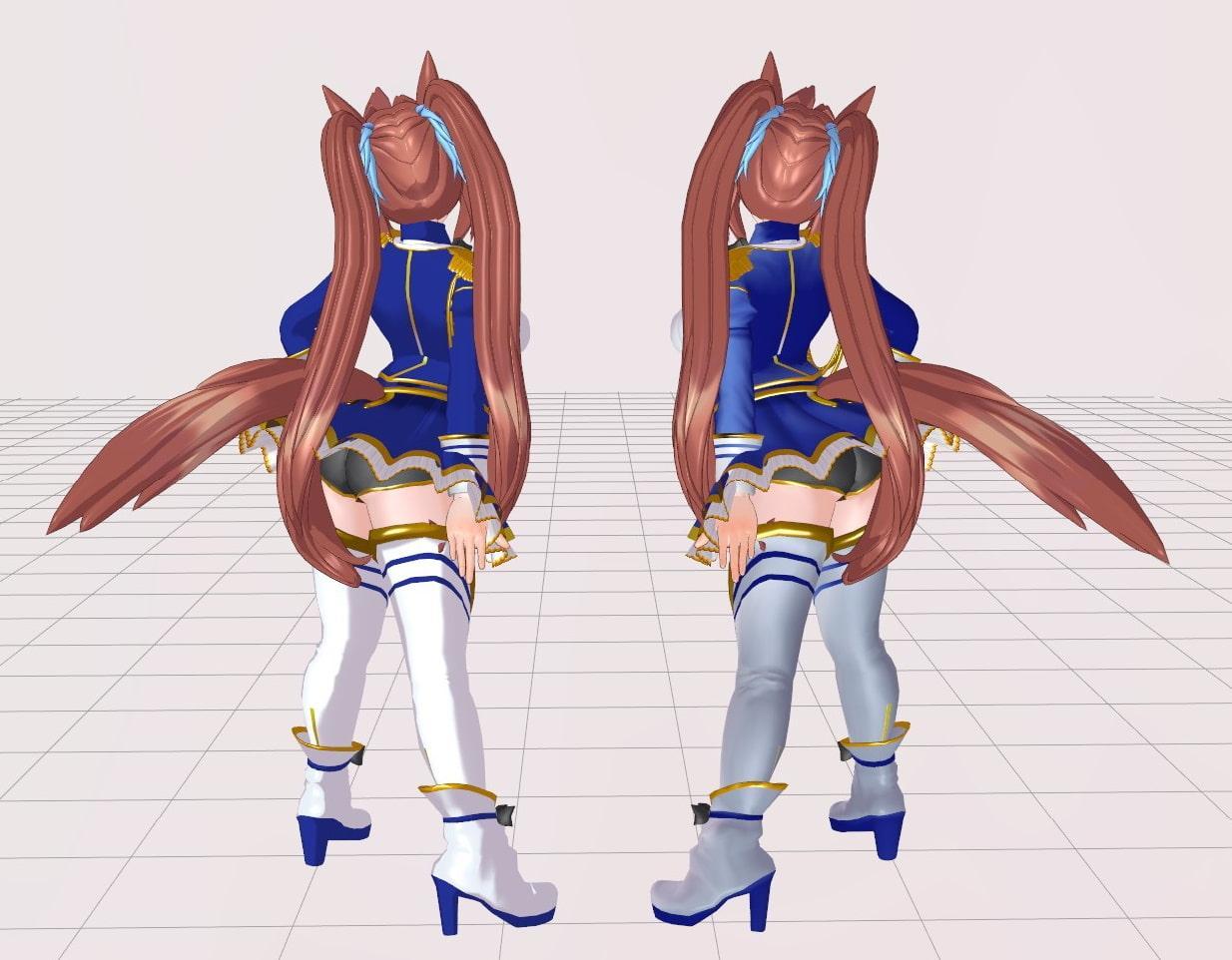 3Dカスタム少女用追加衣装セット "3Dカスタム 馬擬人化娘DS"