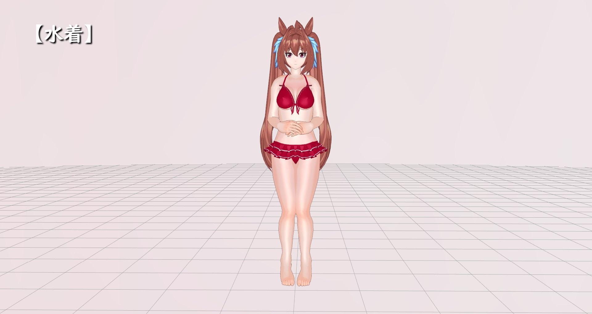 3Dカスタム少女用追加衣装セット "3Dカスタム 馬擬人化娘DS"