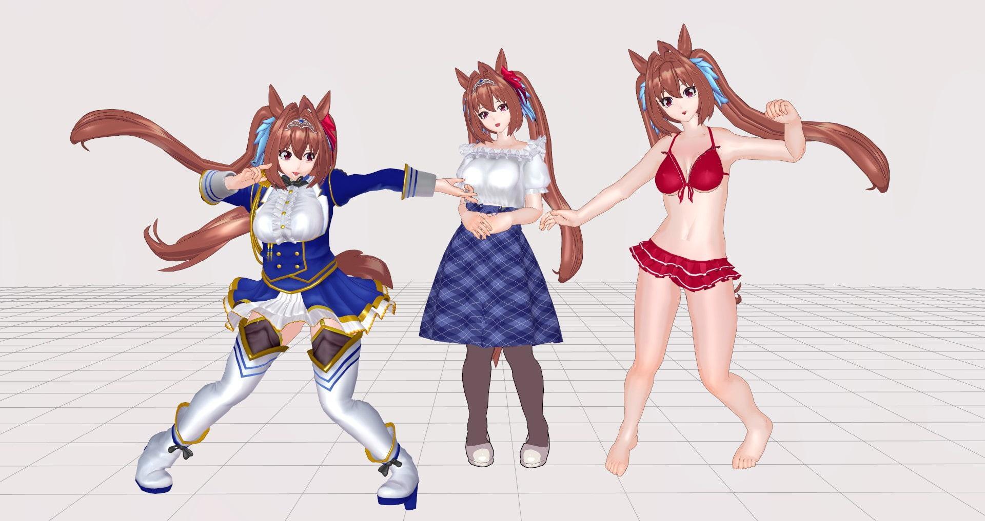 3Dカスタム少女用追加衣装セット "3Dカスタム 馬擬人化娘DS"