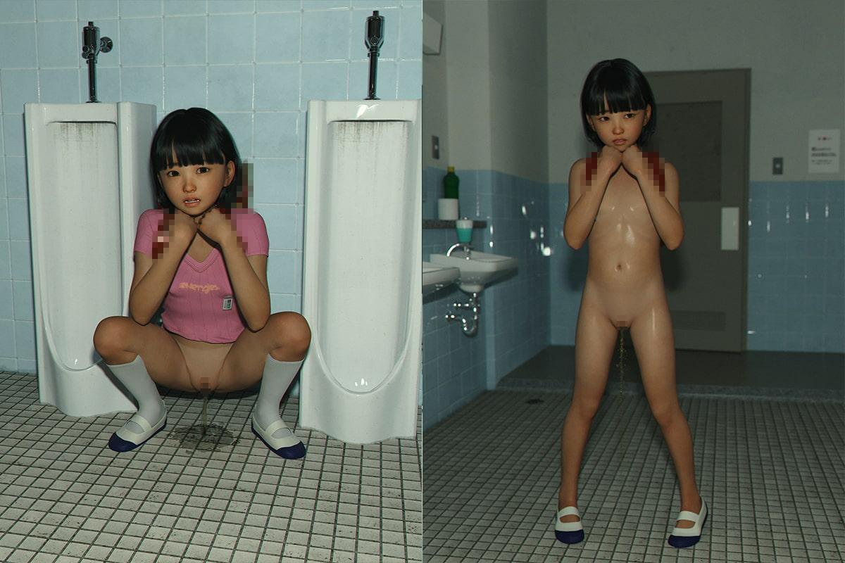 少女おしっこ日記～明日花の男子トイレ遊び～