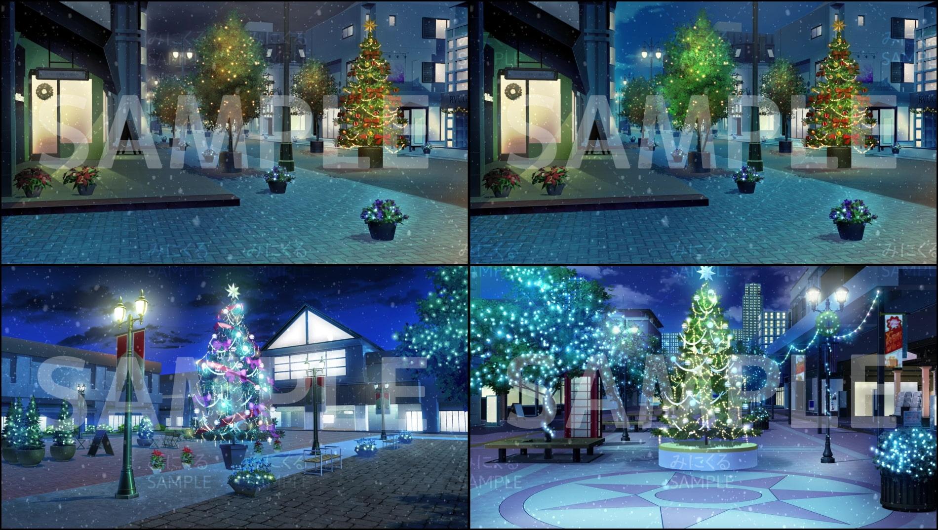 みにくる動く背景CG素材集『クリスマス編』part01