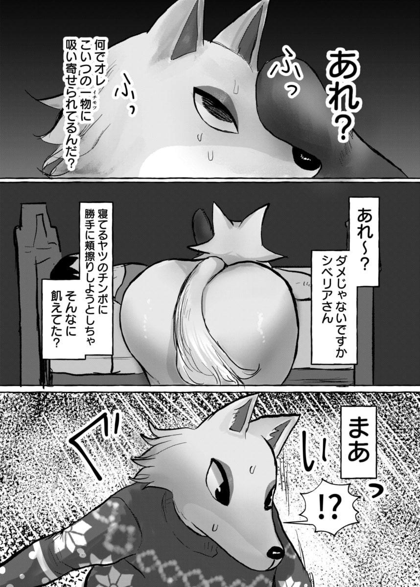 壮年男オオカミの雌シベに雌性自覚教育