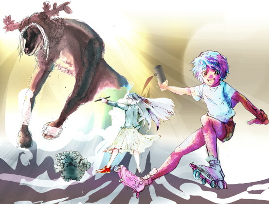 アナログ+デジタルイラスト