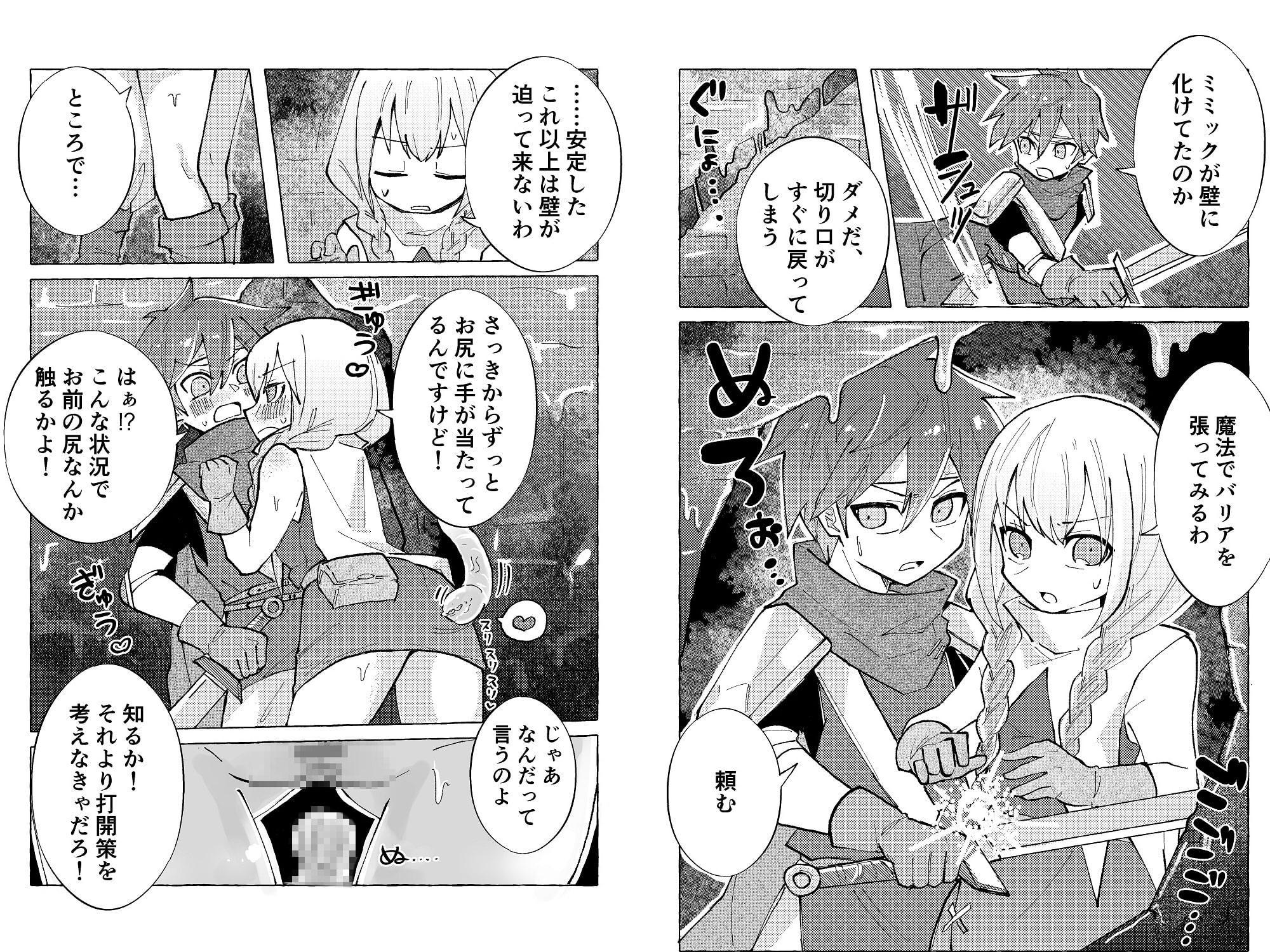 エッチしないと出られないエロトラップダンジョンに駆け出し冒険者と新米魔法使いが捕まる話