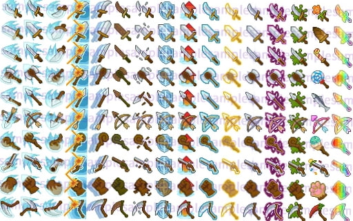 【ドット絵】武器スキルアイコン素材(24×24)と(32×32)