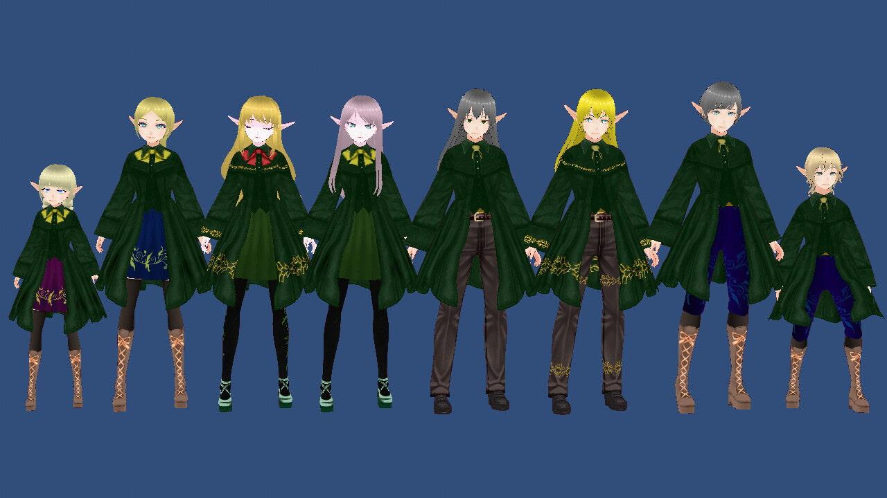 VRoidモデル「エルフ村」