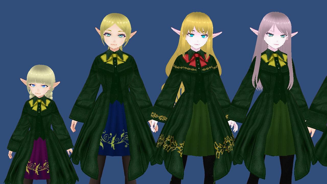 VRoidモデル「エルフ村」