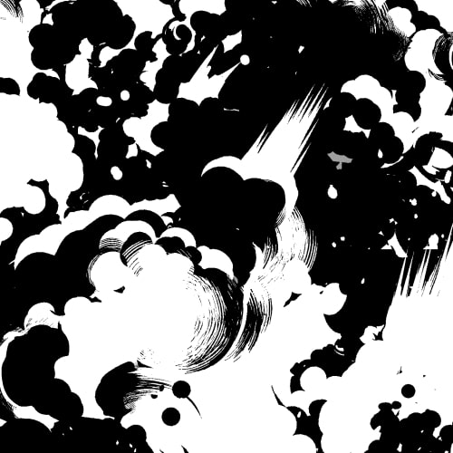 素材をどうぞ『モノクロの爆発02』