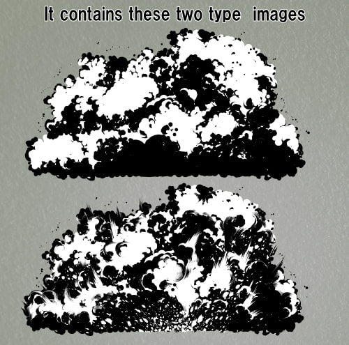 素材をどうぞ『モノクロの爆発02』
