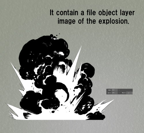 素材をどうぞ『モノクロの爆発03』