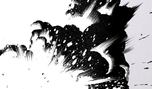素材をどうぞ『モノクロの爆発05』