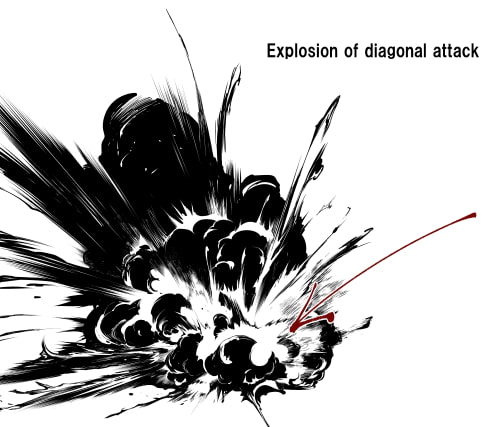 素材をどうぞ『モノクロの爆発06』