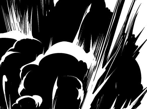 素材をどうぞ『モノクロの爆発06』