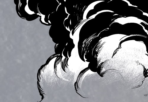 素材をどうぞ『モノクロの爆発07』