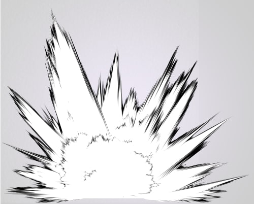 素材をどうぞ『モノクロの爆発08』