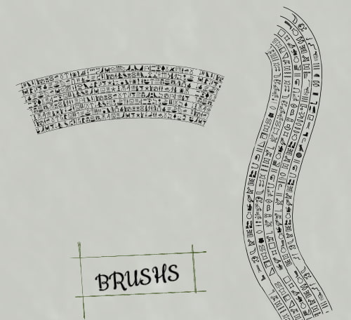 素材をどうぞ『ヒエログリフ(エジプト古代文字)』